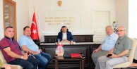 Malkaralı muhtarlar Tanrıseven'i  ziyaret etti