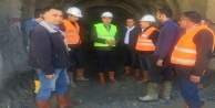 Baraj inşaatını incelemeye geldi