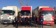 Ülkücülerin yardım TIR’ları yola çıktı