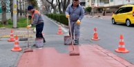 Bisiklet yolları bakıma alındı
