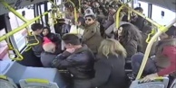 Otobüste yolculara dehşeti yaşattı