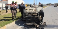 Otomobil takla attı: 3 yaralı
