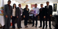 Başkan Yücel'e teşekküre geldiler