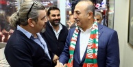Çavuşoğlu referandum ofisini açtı