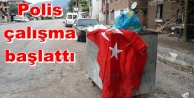 Çöpte Türk Bayrağı bulundu