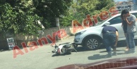 Alanya'da şok kaza! Motosiklet sürücüsü yaralandı