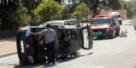Otomobil takla attı: 1 kişi yaralandı