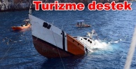 Alanya'da gemi batırıldı