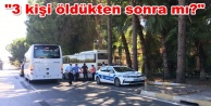 Feci kazanın ardından Alanya'da tur otobüslerine denetim