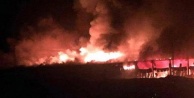 Soğuk hava deposu alev alev yandı