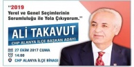 Takavut başkan adaylığını açıklıyor