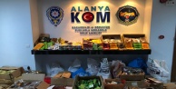 Alanya'da kaçak nargile tütünü operasyonu