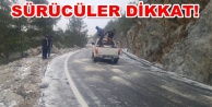 Gedevet Yolu buzlanma nedeniyle trafiğe kapandı