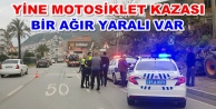 Alanya'da motosikletle kamyon çarpıştı!