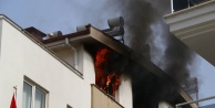 Öğrencilerin kaldığı apartta yangın