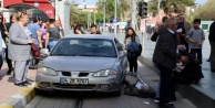 Tramvay yolundaki kazaya sadece tramvay karışmadı