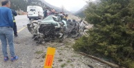 Akseki-Seydişehir yolunda feci kaza: 1 ölü, 1 yaralı