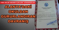 Mehmetçik Vakfı o okula plaket gönderdi