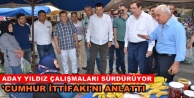 Hüseyin Yıldız pazar esnafını ziyaret etti