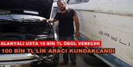 Aracını kundaklayanı bulana 10 bin TL ödül