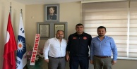 Ünlü ve Barcın'dan yeni müdüre ziyaret