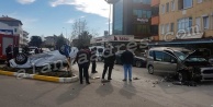 Alanya'da feci kaza: 1 araç takla attı!