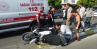 İki ayrı kazada iki motosiklet sürücüsü yaralandı