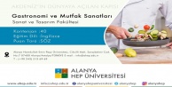 Alanya HEP Üniversitesi Gastronomi ve Mutfak Sanatları öğrencilerini bekliyor!