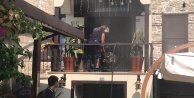 Alanya'da lüks kafede yangın paniği