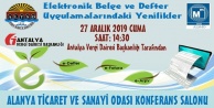 E-belge ve E-defter uygulamaları ALTSO'da anlatılacak!
