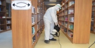 Alanya'da Hacıkura Kütüphanesi dezenfekte edildi