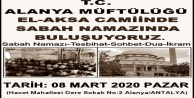 El-Aksa camiinde sabah namazında buluşalım!