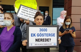 Alanya'da hemşirelerden grev