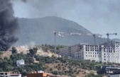 Kampüs inşaatında korkutan yangın!