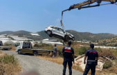 Gazipaşa’da dereye uçan otomobilin sürücüsü yaralandı!