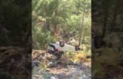 Alanya'da şok kaza! Araç uçurumdan uçtu, takla attı