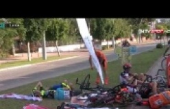 Cumhurbaşkanlığı Bisiklet Turu’nda korkutan kaza! 