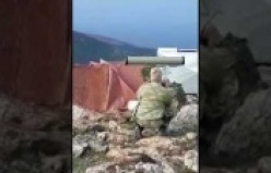 İşte Afrin'de teröristleri havaya uçuran o atış!