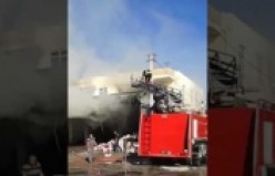  İşte halde çıkan yangından ilk görüntüler