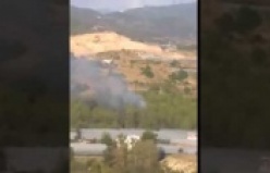 Türkler'de evlere yakın bir bölgede yangın çıktı