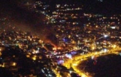 ÇARŞIDAKİ YANGIN KAMERAYA BÖYLE YANSIDI