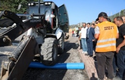 Atatürk Caddesi'nde çalışmalar başladı