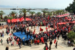 İşte Alanya'daki Afrin yürüyüşünden muhteşem kareler