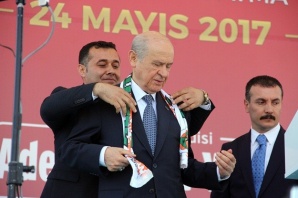 İşte kare kare Bahçeli'nin Alanya çıkarması