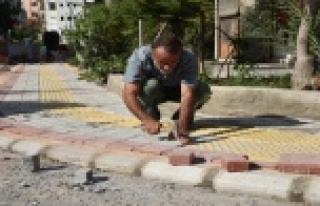 ALANYA'DA KALDIRIM ÇALIŞMASI