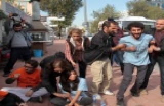 PROTESTO EDEN GRUBA POLİS MÜDAHALESİ