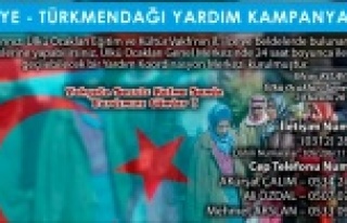 ÜLKÜ OCAKLARI'NDAN TÜRKMENDAĞI YARDIM KAMPANYASI