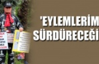 VÜCUDUNA ZİNCİR SARIP EYLEM YAPTI