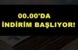 İNDİRİM BAŞLIYOR