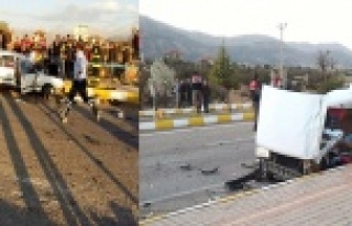 TRAFİK KAZASI: 2 ÖLÜ, 5 YARALI